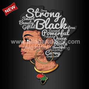 Powerful Strong Black Iron On Transfers Vinyl Afro Girl Design